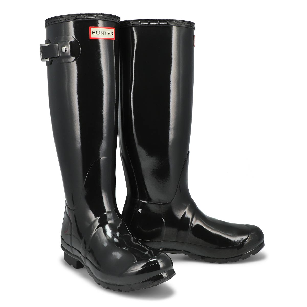 Black glossy 2025 rain boots